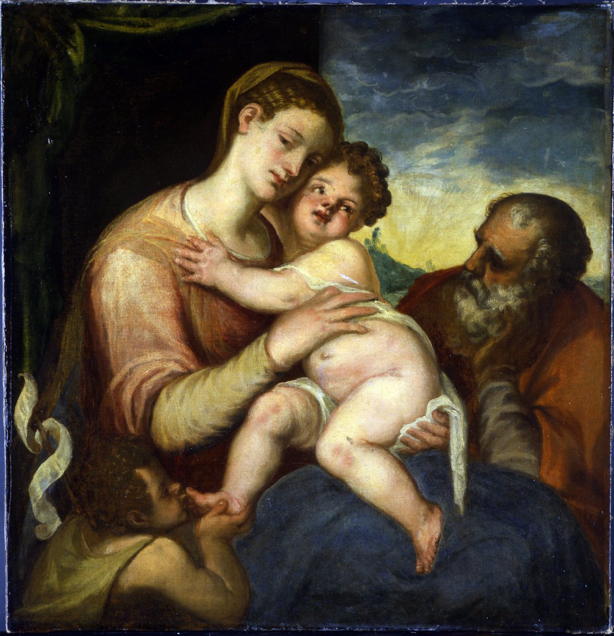 The Holy Family with John the Baptist by Andrea Schiavone