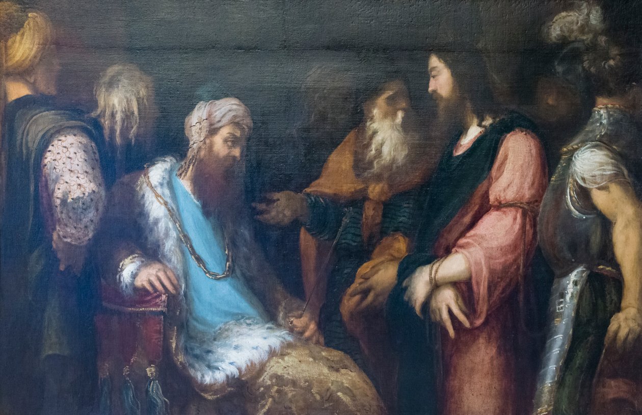 Jesus before Herod by Andrea Schiavone