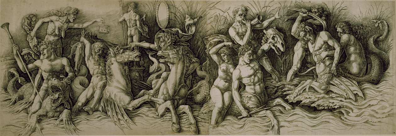 Battle of the Sea Gods by Andrea (workshop of) Mantegna