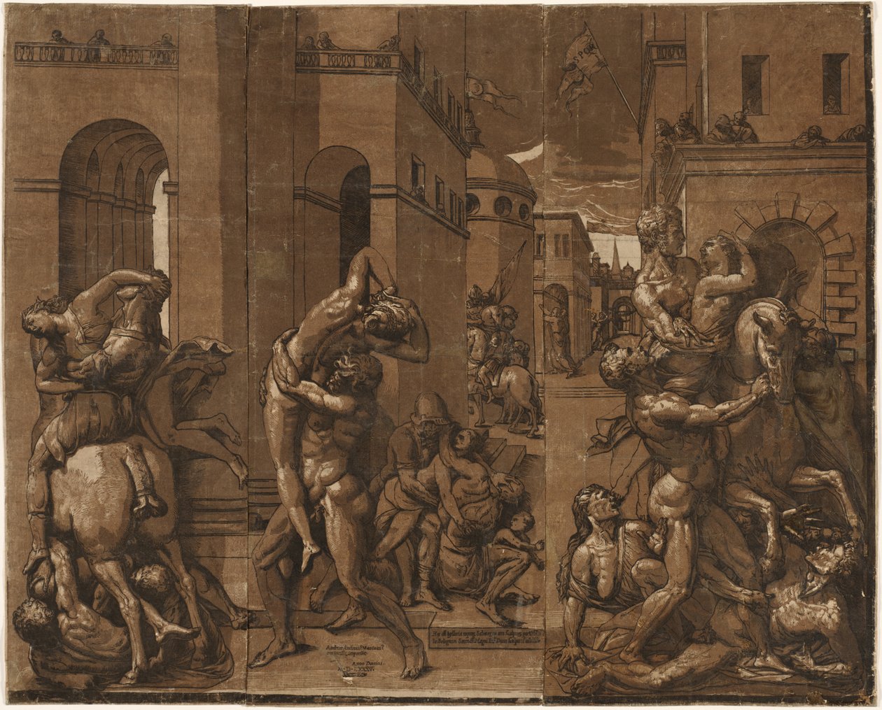 The Abduction of the Sabine Women by Andrea Andreani