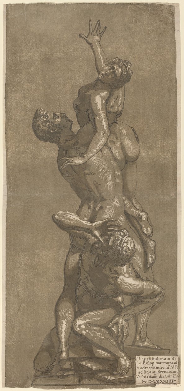 The Rape of a Sabine by Andrea Andreani after Giovanni Bologna
