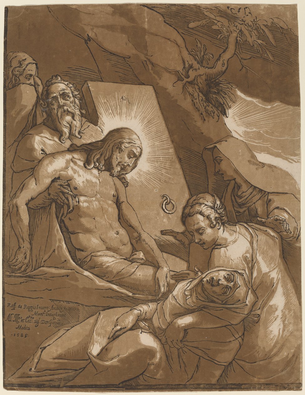 The Entombment by Andrea Andreani after Raffaello Motta