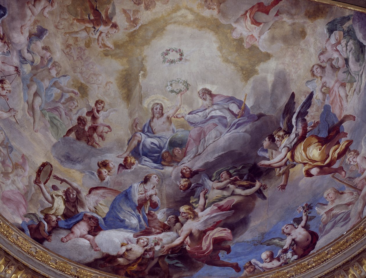 Coronation of Virgin by Andrea Lanzani
