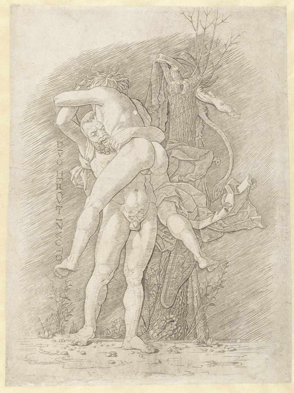Hercules and Antaeus by Andrea Mantegna (school of)
