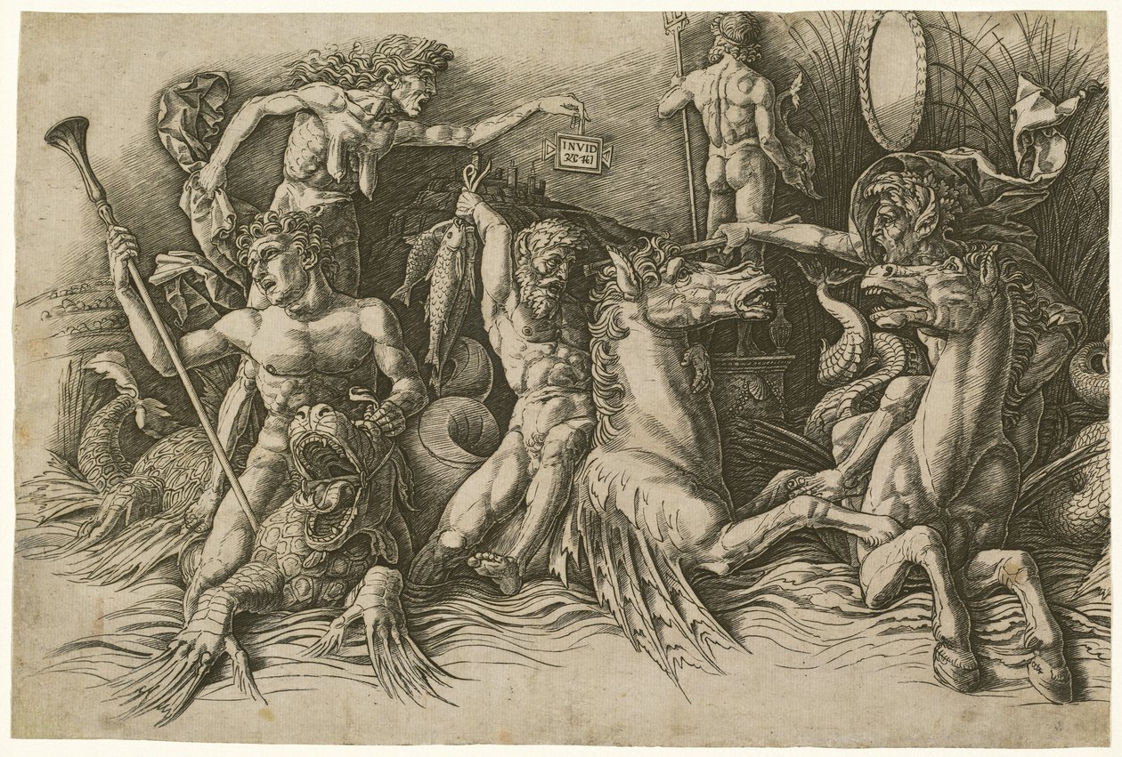 Battle of the Sea Gods (left half) by Andrea Mantegna