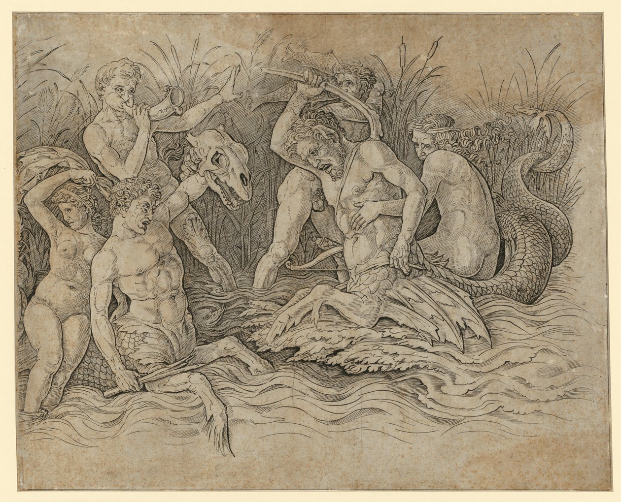 Battle of the Sea Gods by Andrea Mantegna