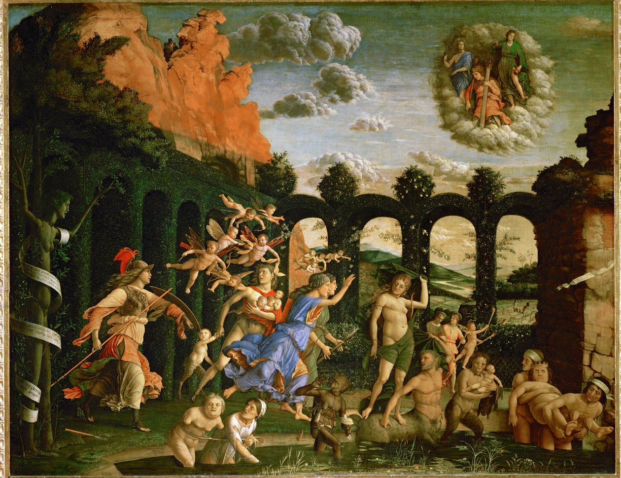 Minerva, Wisdom, Chasing the Vices from the Garden of Virtue by Andrea Mantegna