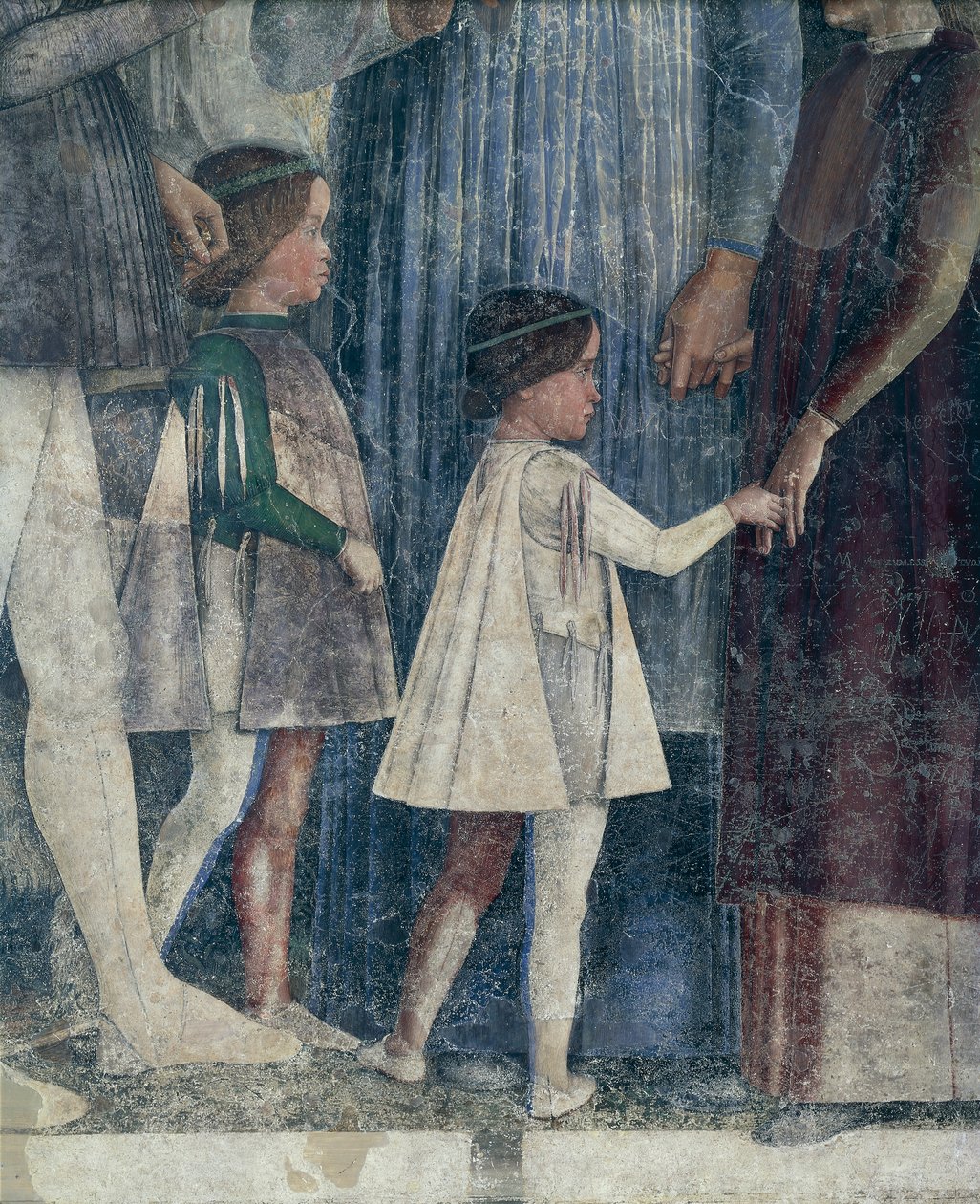 Sigismund and Francesco II Gonzaga (detail) by Andrea Mantegna