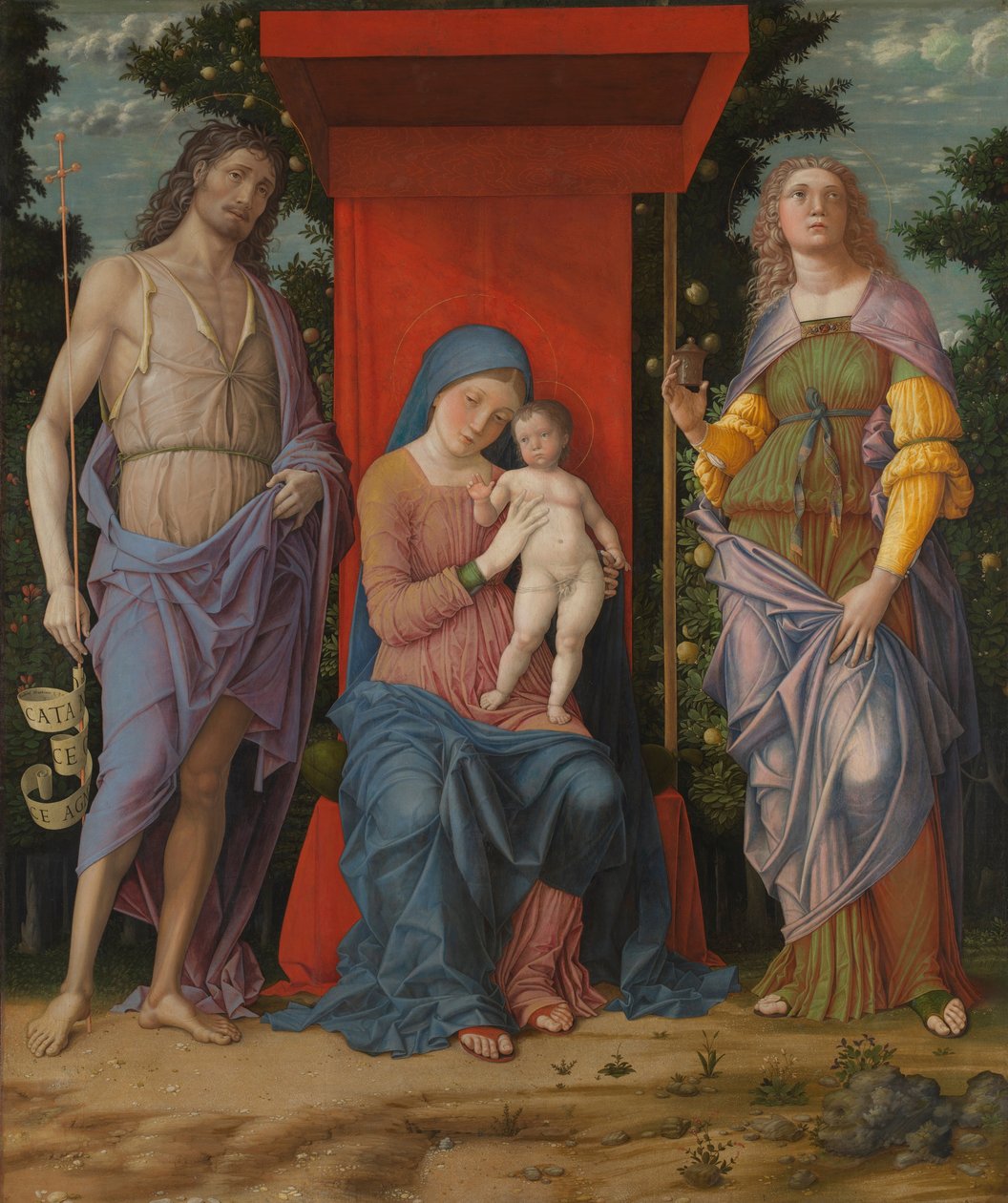 The Virgin and Child with Saints by Andrea Mantegna