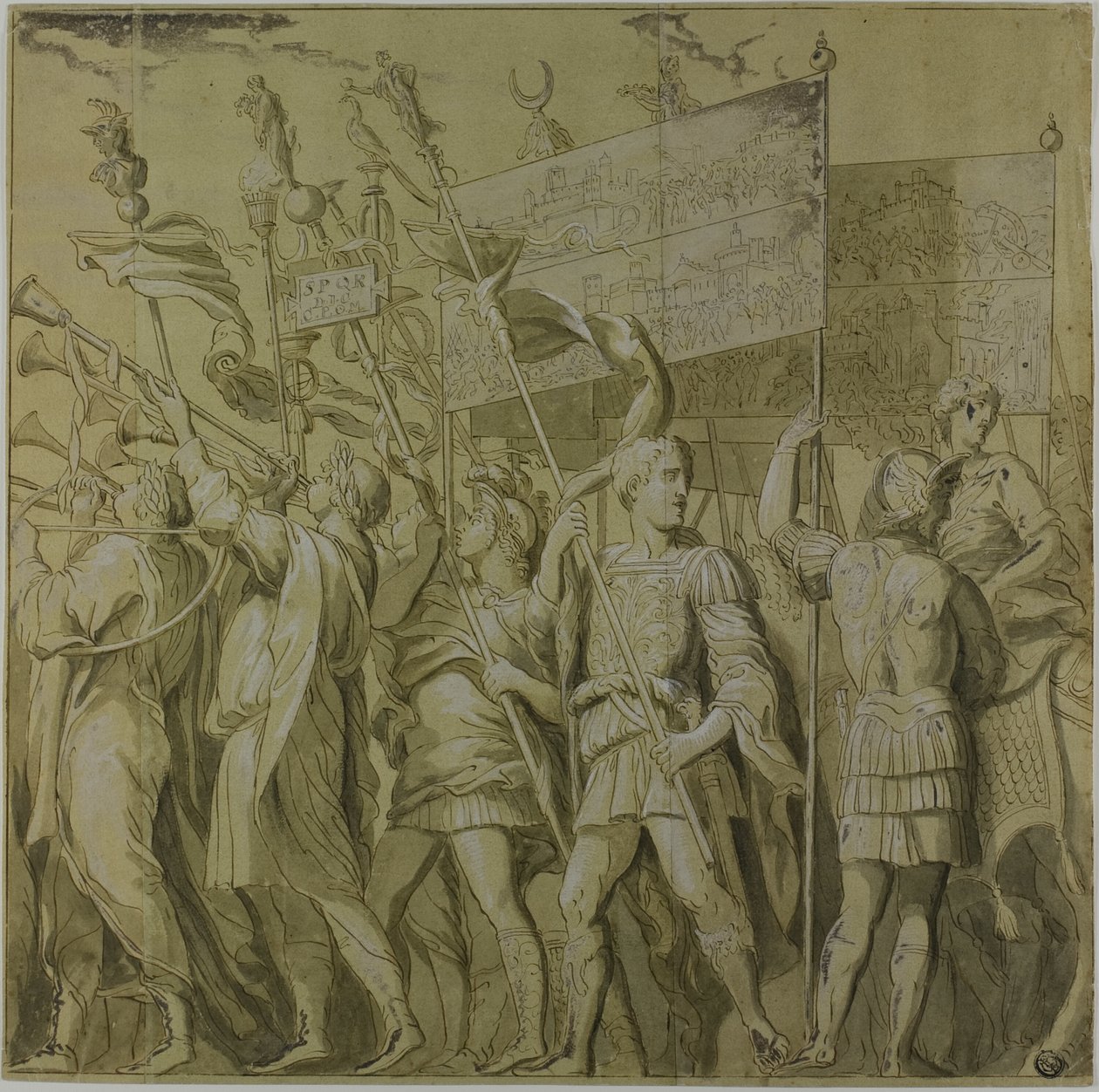 Triumphs of Julius Caesar: Canvas No. I by Andrea Mantegna