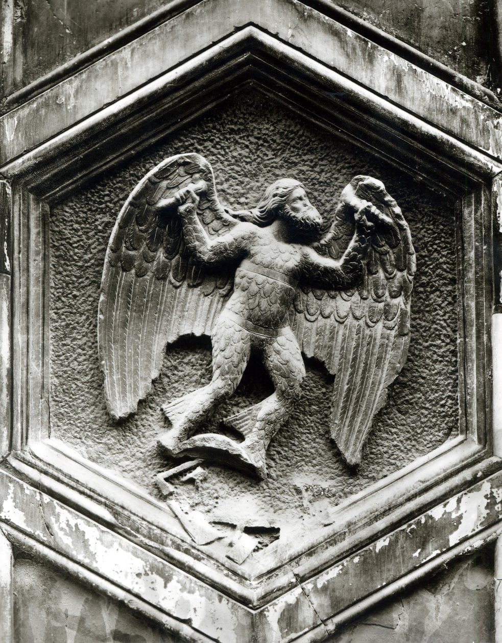 Daedalus, decorative relief from the Campanile, Florence, c.1348-50 by Andrea Pisano