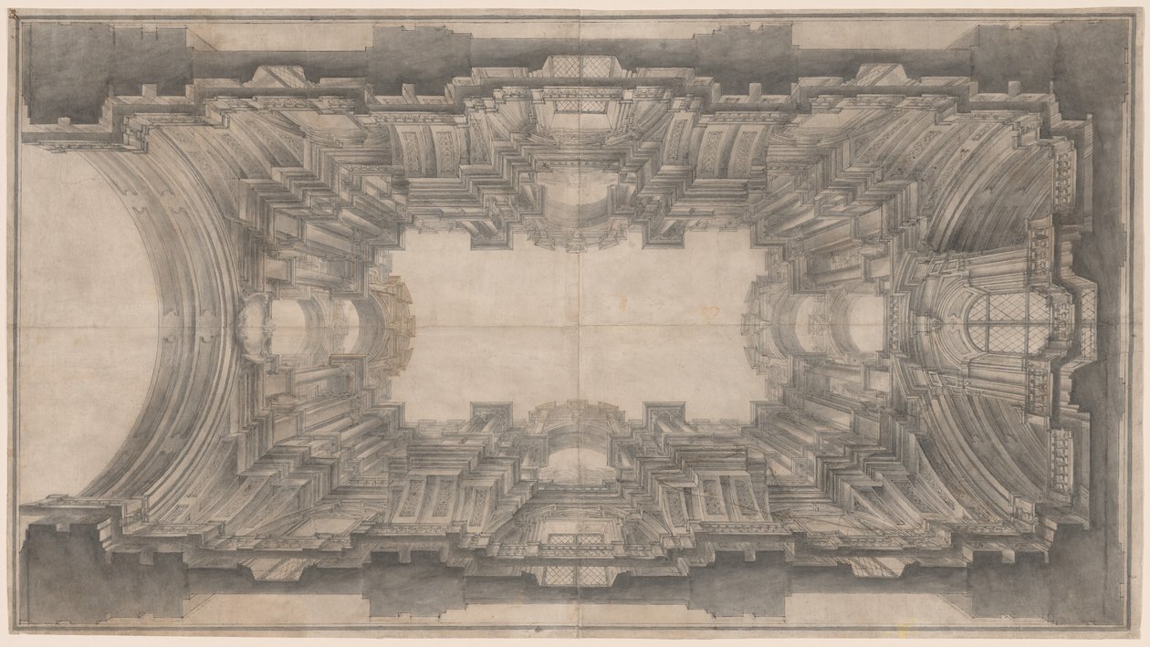 Illusionistic Architecture for the Vault of San Ignazio by Andrea Pozzo