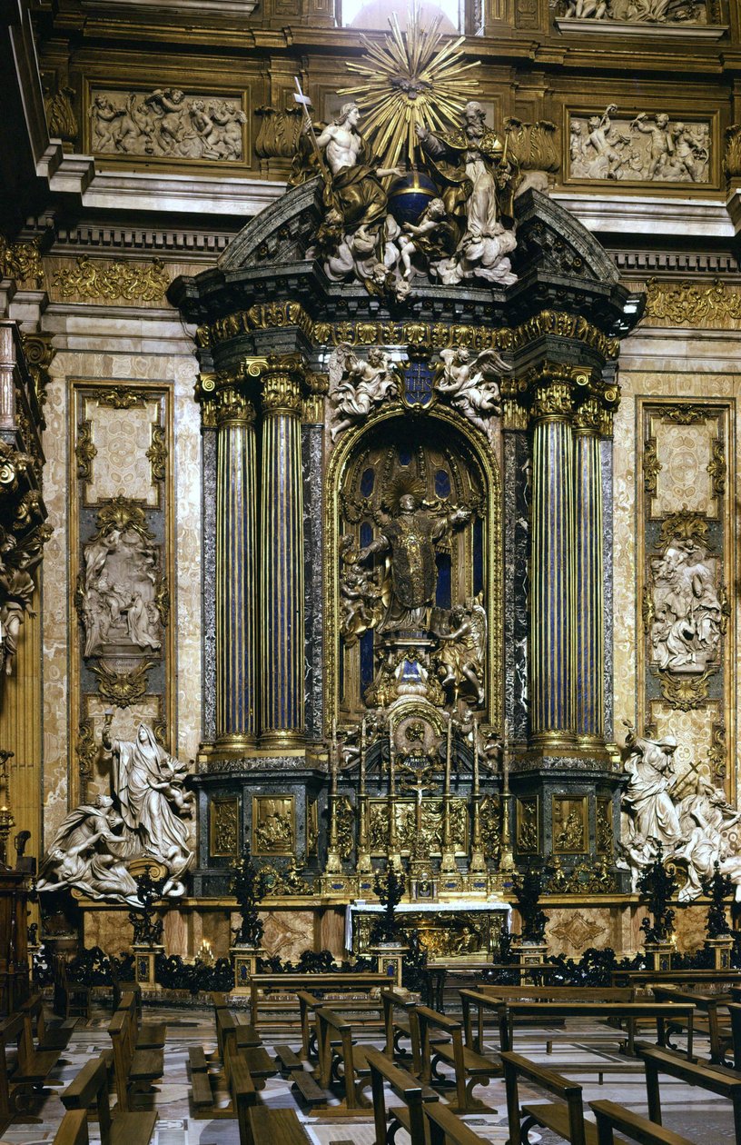 Statue of St. Ignatius of Loyola in the Church of Jesus in Rome by Andrea Pozzo