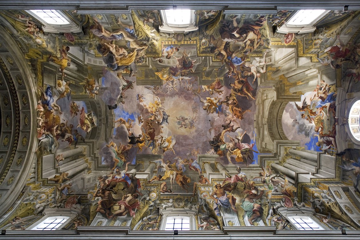 Vault of the Church of St. Ignatius of Loyola in Rome by Andrea Pozzo