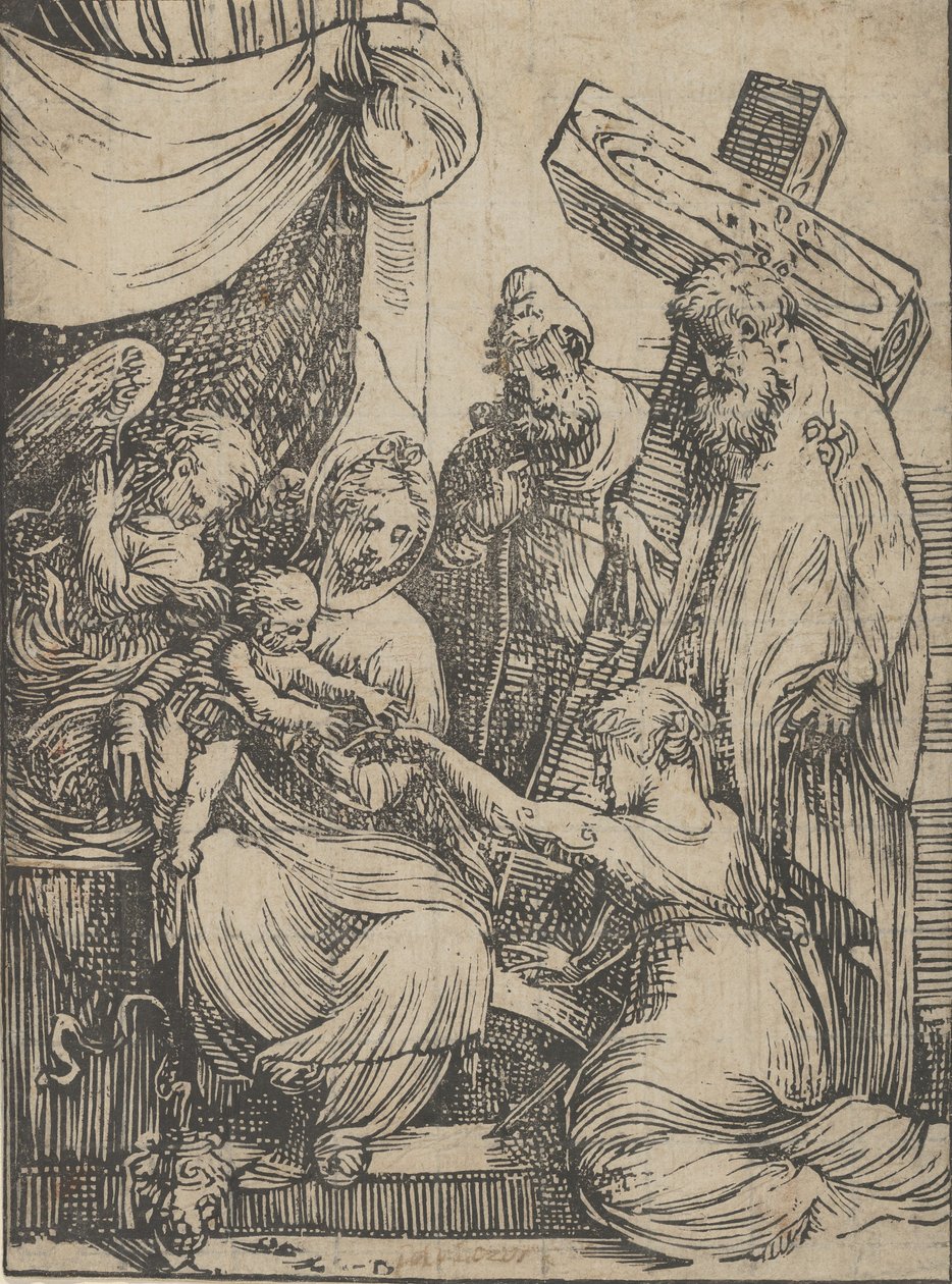 The Marriage of Saint Catherine, 1550-60 by Andrea Schiavone