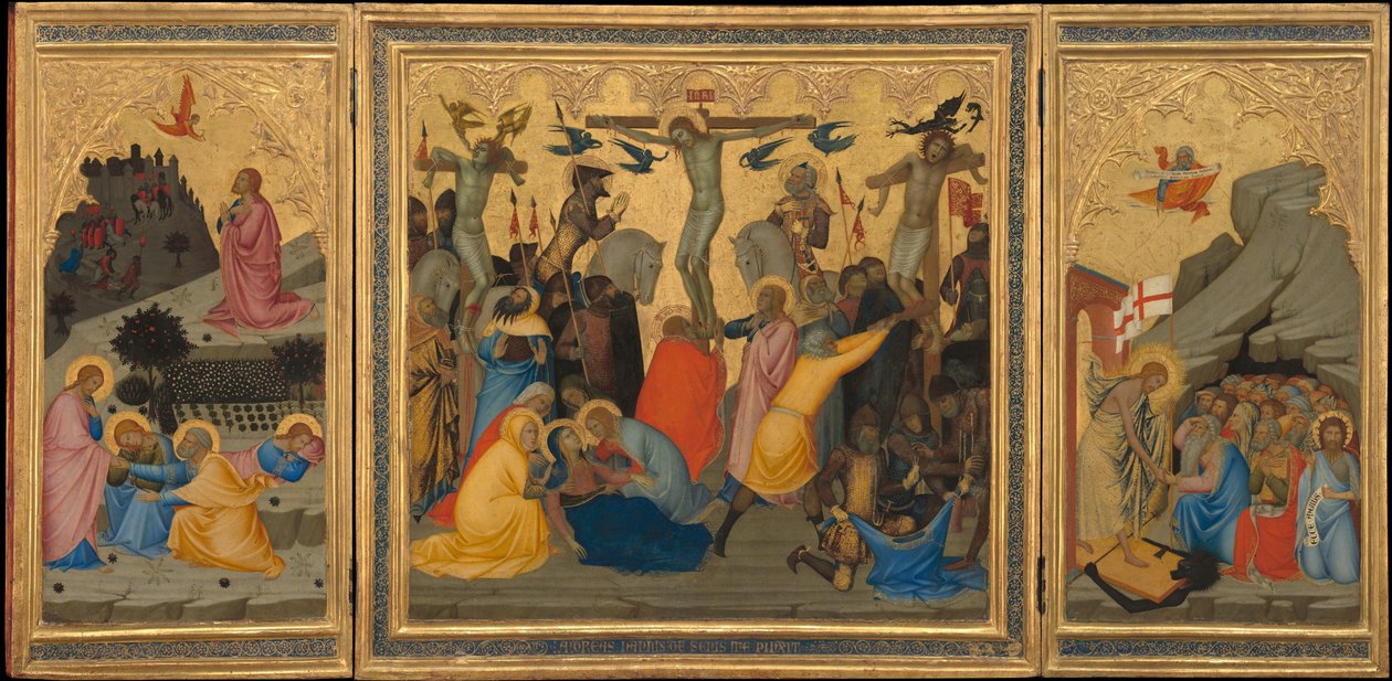Scenes from the Passion of Christ: The Agony in the Garden, the Crucifixion by Andrea Vanni