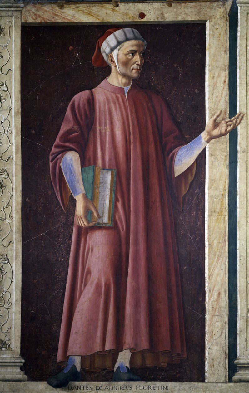 Dante Alighieri from the Villa Carducci Series of Famous Men and Women by Andrea del Castagno