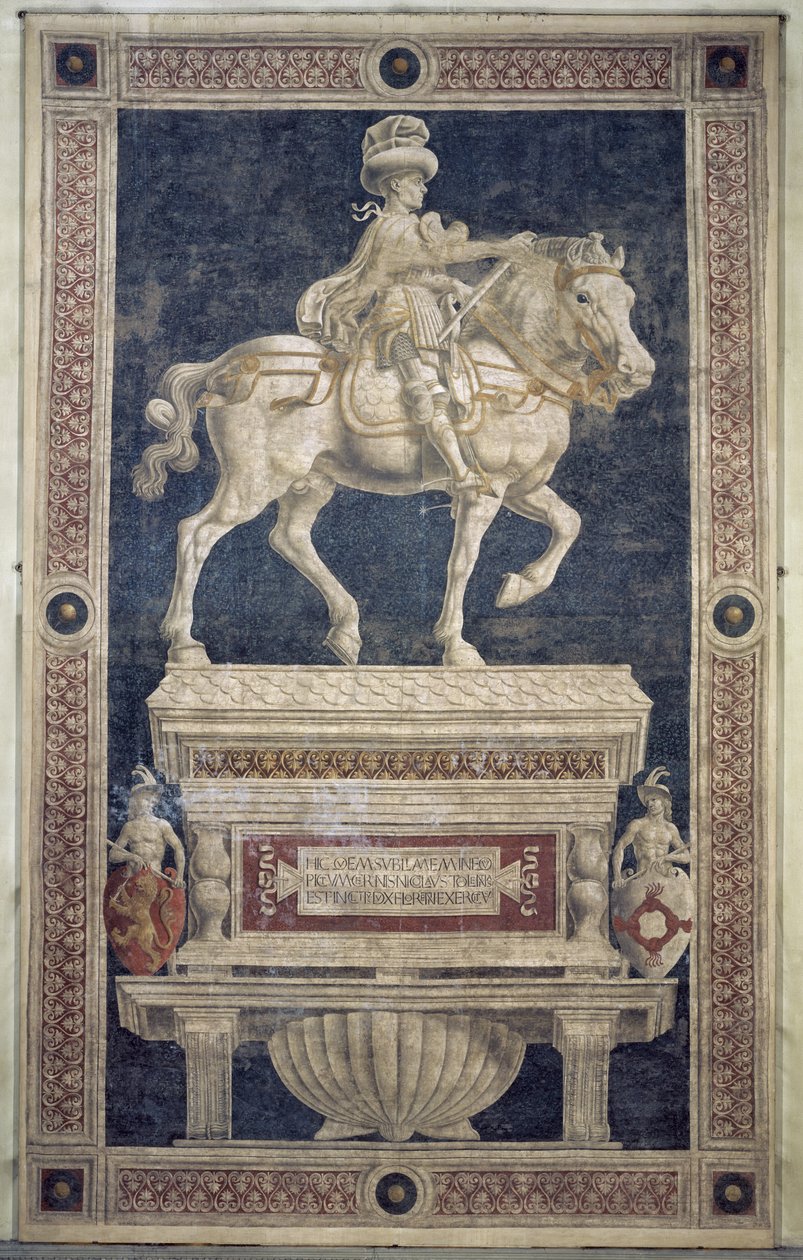 Equestrian Monument of Niccolo Marucci da Tolentino, 1456 by Andrea del Castagno