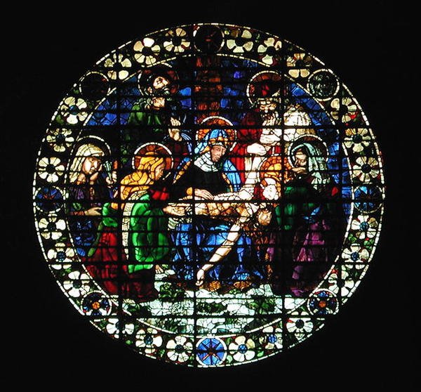 Oculus depicting the Deposition of Christ by Andrea del Castagno