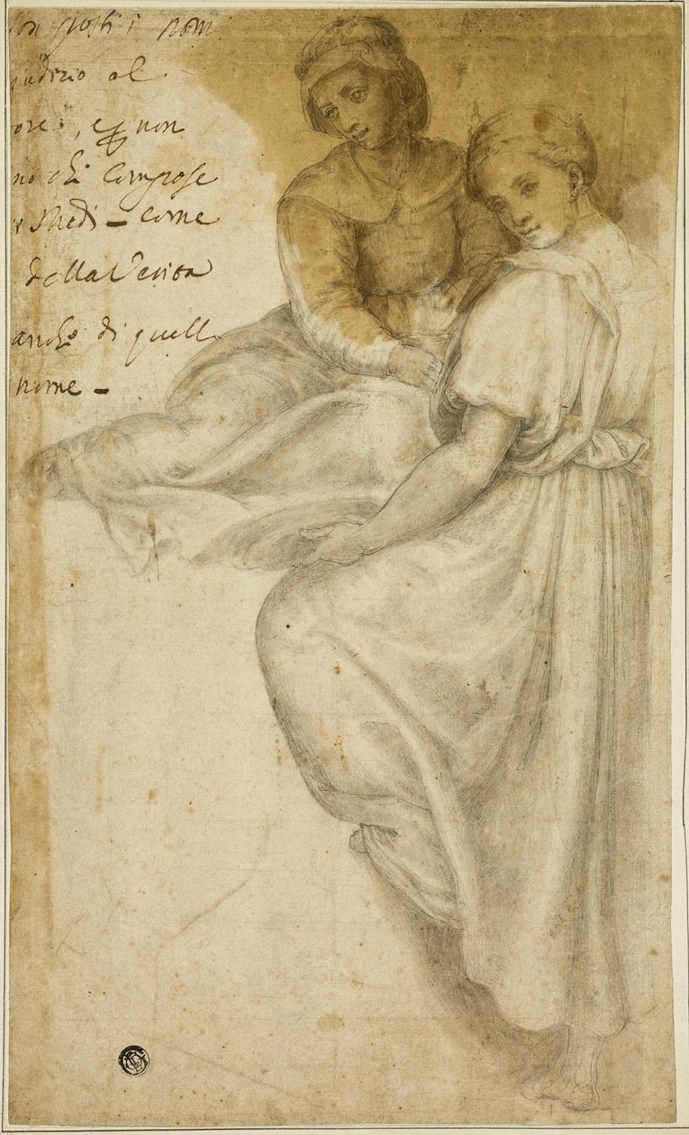 Saint Anne and Standing Woman with Salver by Andrea del Sarto