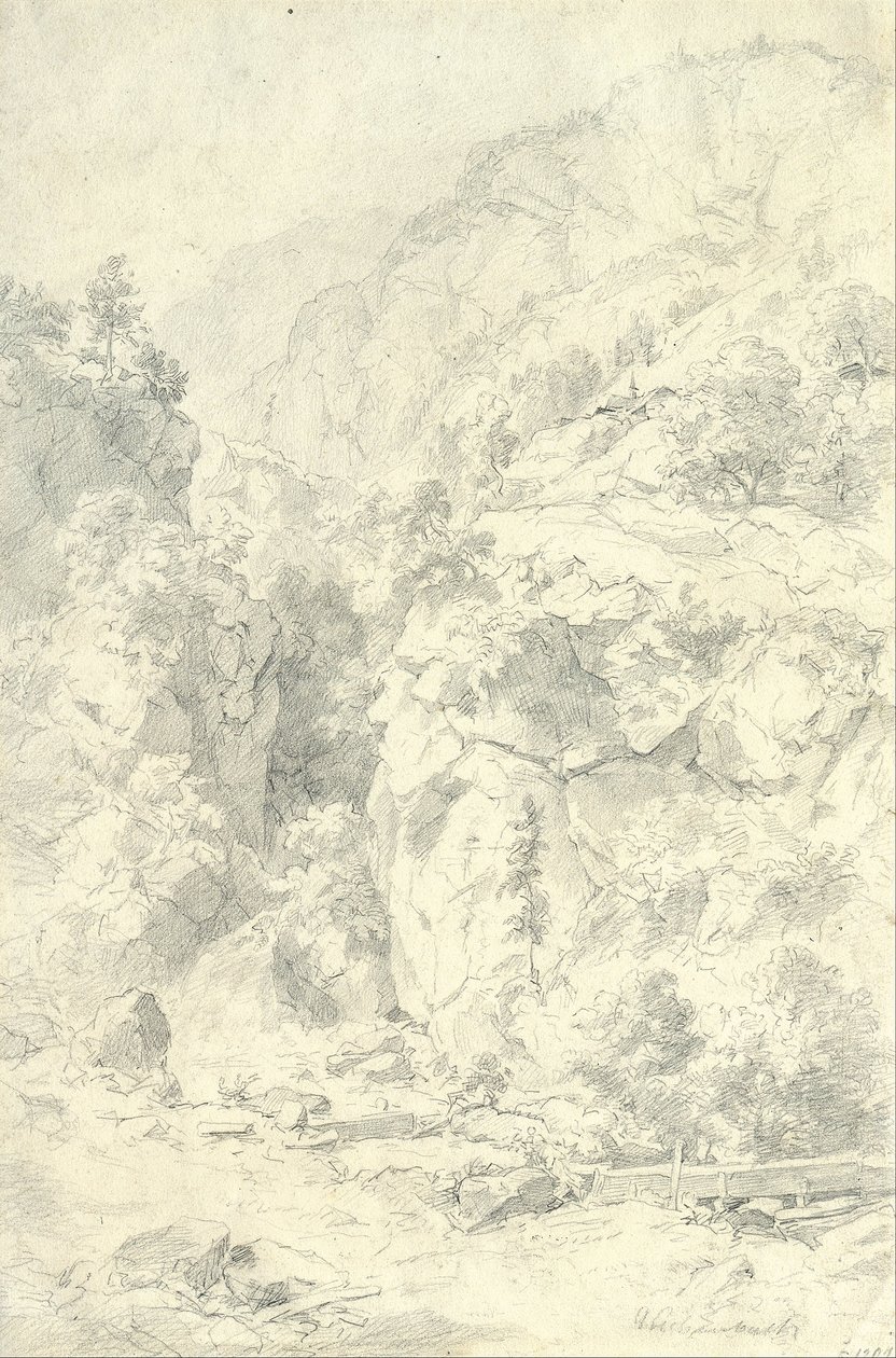 Mountainous Landscape by Andreas Achenbach