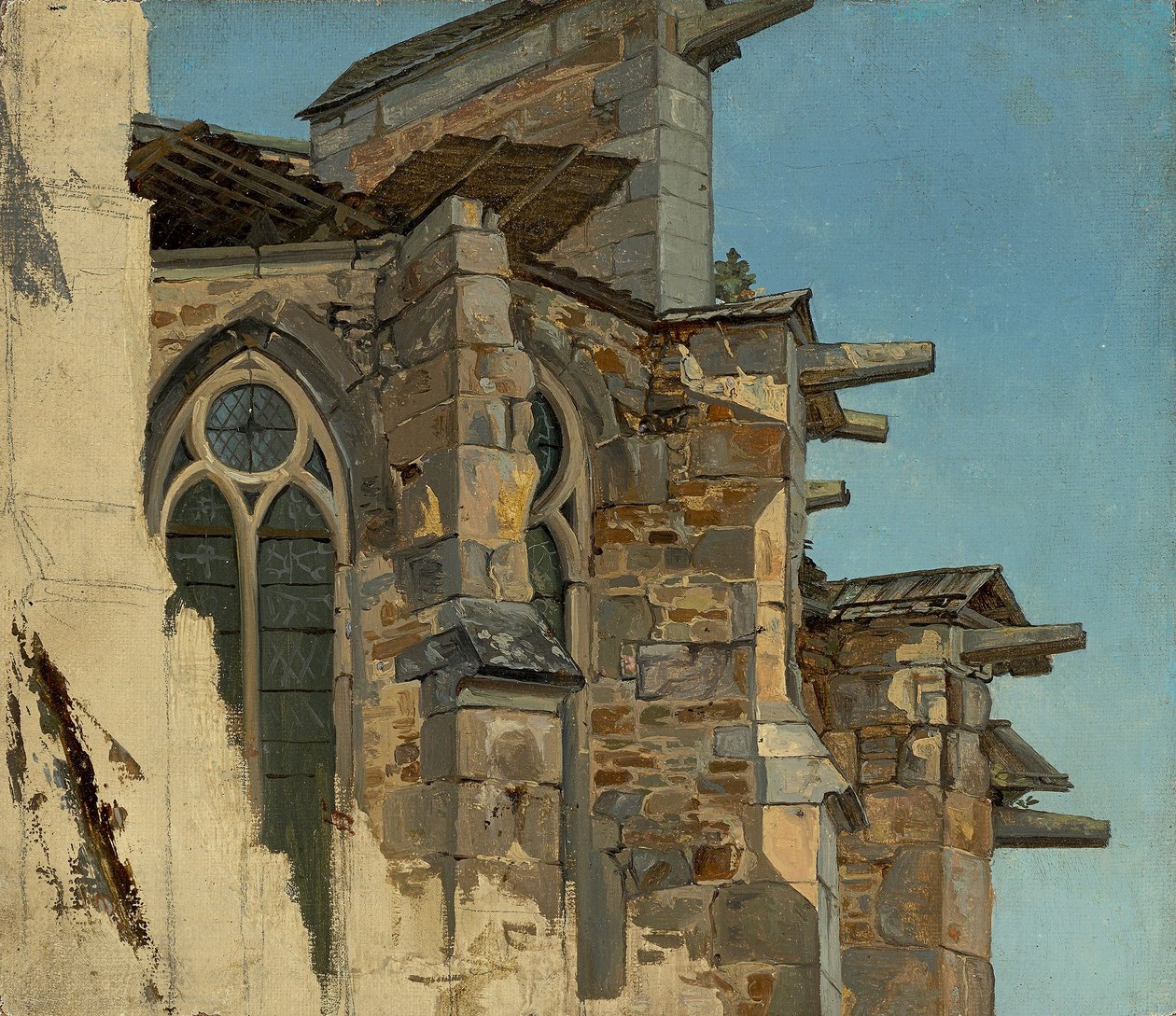 The Altenberg Cathedral (Study) by Andreas Achenbach