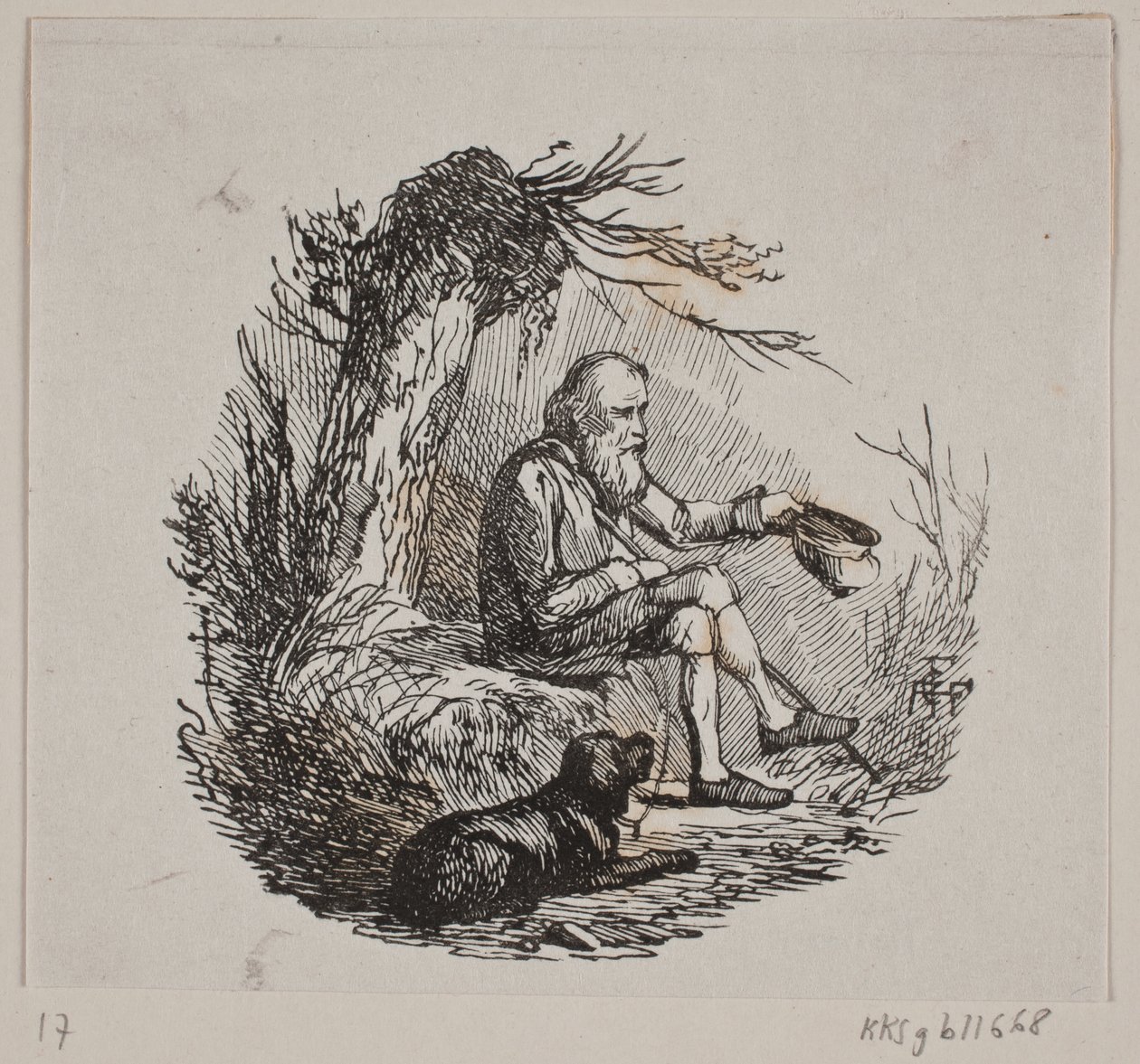 Beggar under a Willow by Andreas Flinch