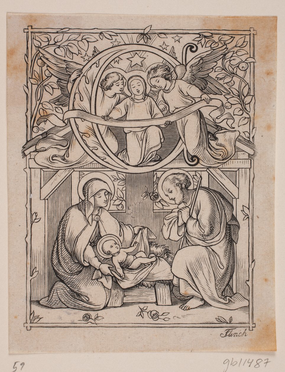 Initials with Depictions of the Annunciation and the Birth of Jesus by Andreas Flinch
