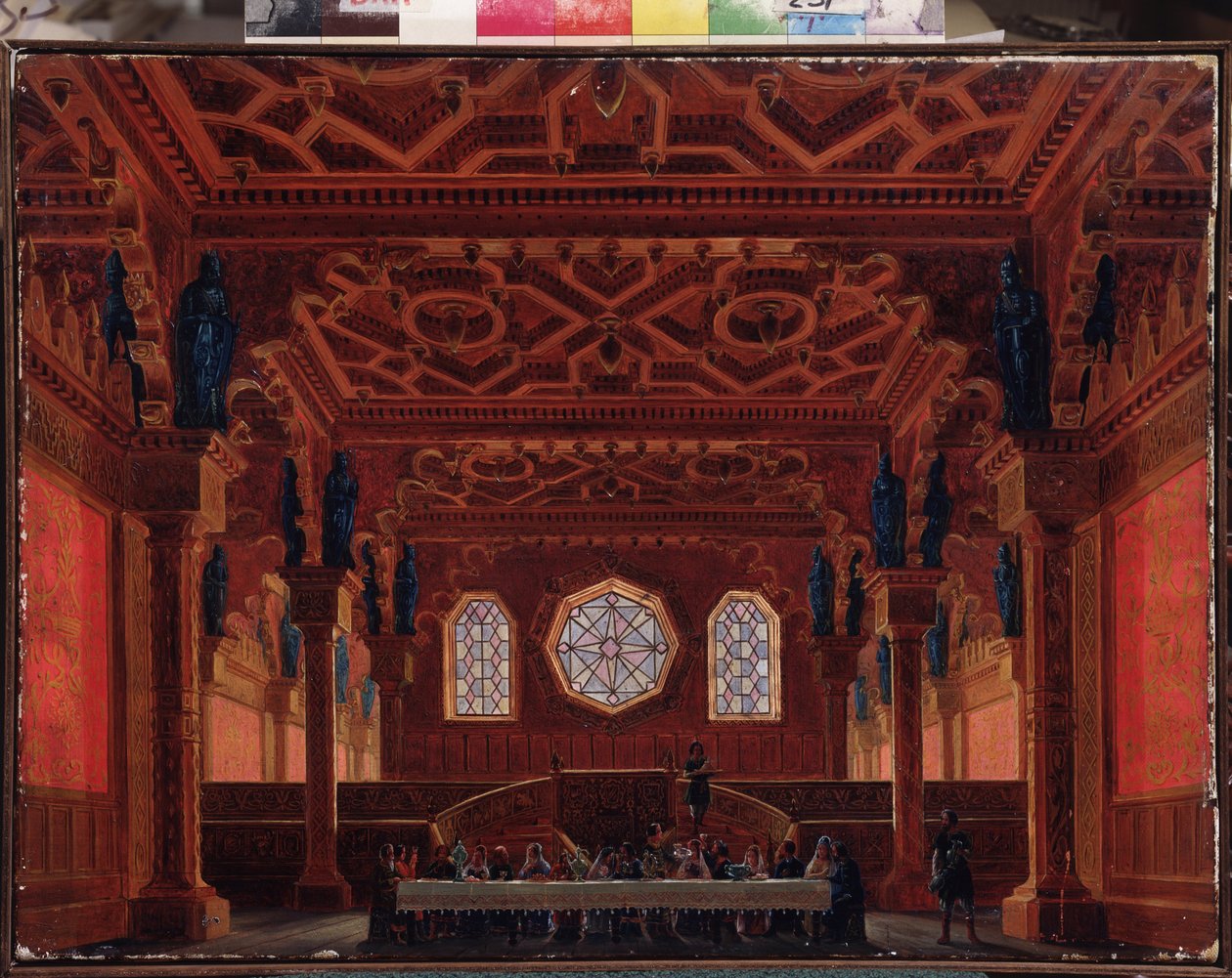Stage Design for the Opera Ruslan and Lyudmila by M. Glinka by Andreas Leonhard Roller