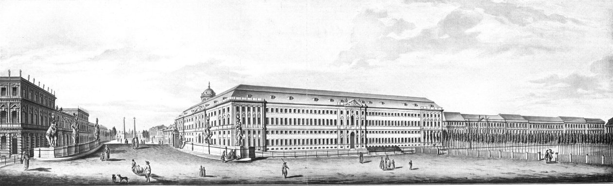 View Over the Wide Bridge Through the Wide Street to the Neustadt Gate by Andreas-Ludwig Kruger