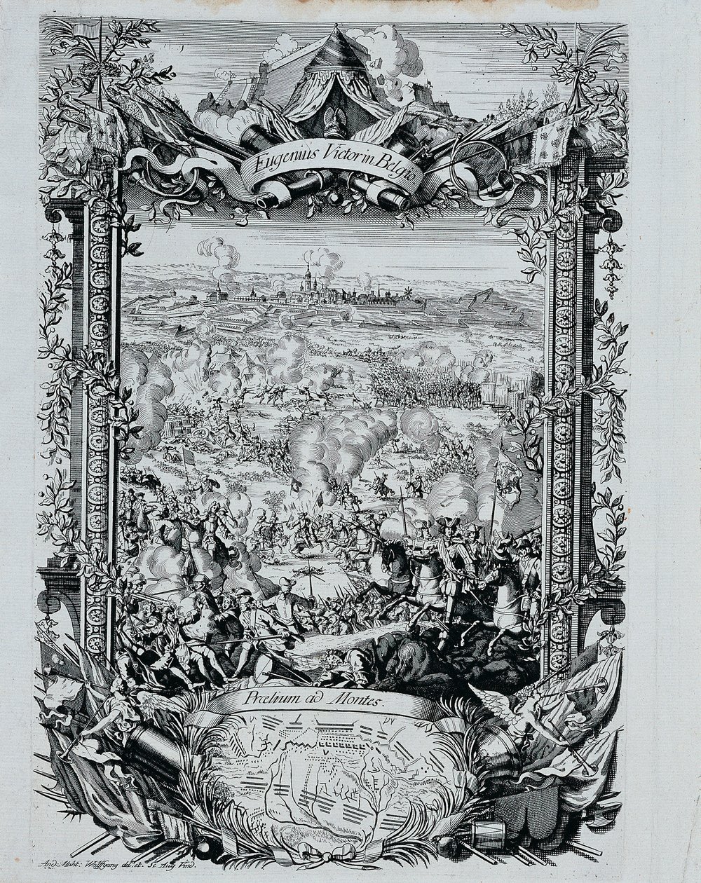 The Victory of Prince Eugene Francis of Savoy in Belgium by Andreas Matthias Wolffgang