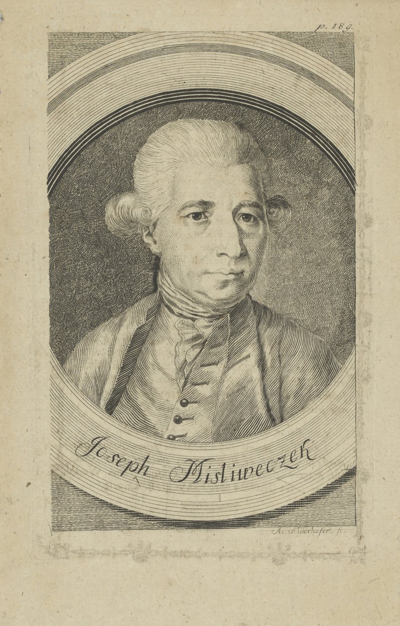 Portrait of the Composer Josef Myslivecek by Andreas Niederhofer