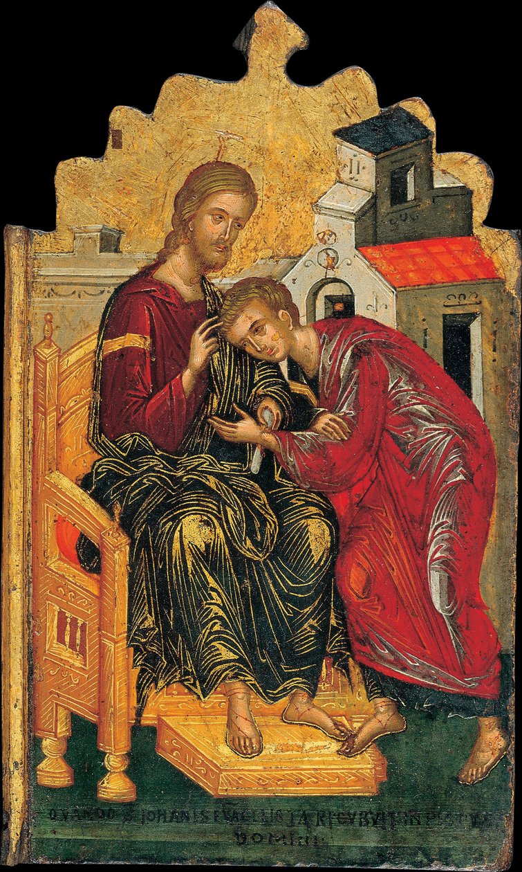 Christ Giving the Benediction to John the Evangelist by Andreas Ritzos