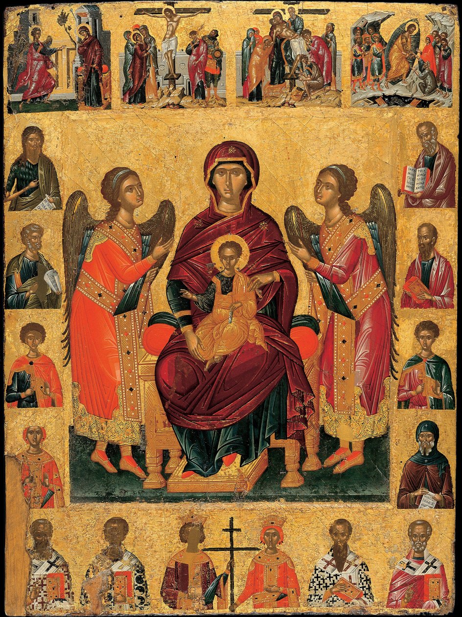 The Virgin and Child Enthroned (Icon) by Andreas Ritzos