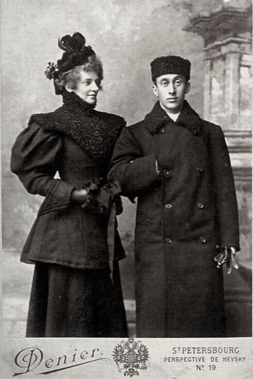 Zinaida Gippius, Russian Poet, with Art Historian Akim Volynsky by Andrei Deniere