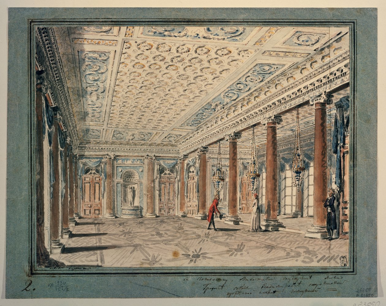 Interior of the Corner hall in the Stroganov palace by Andrei Nikiforovich Voronikhin