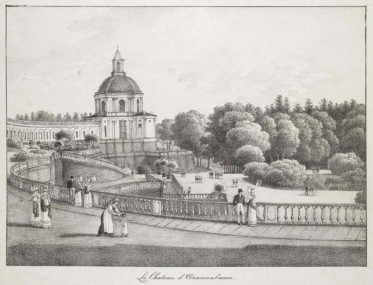 View of the Church of the Great Palace in Oranienbaum, 1821-1822 by Andrei Yefimovich Martynov