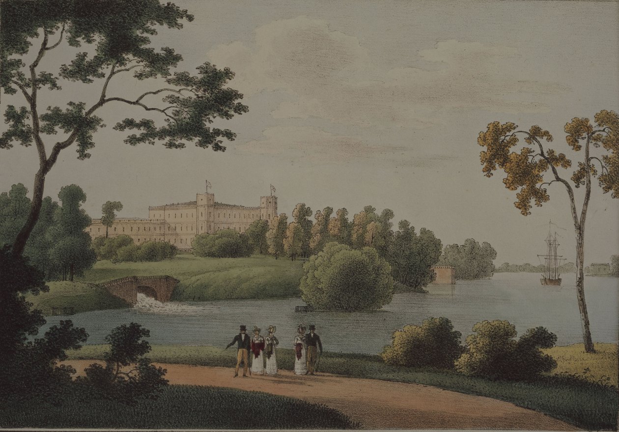 View of the Main Gatchina Palace by Andrei Yefimovich Martynov