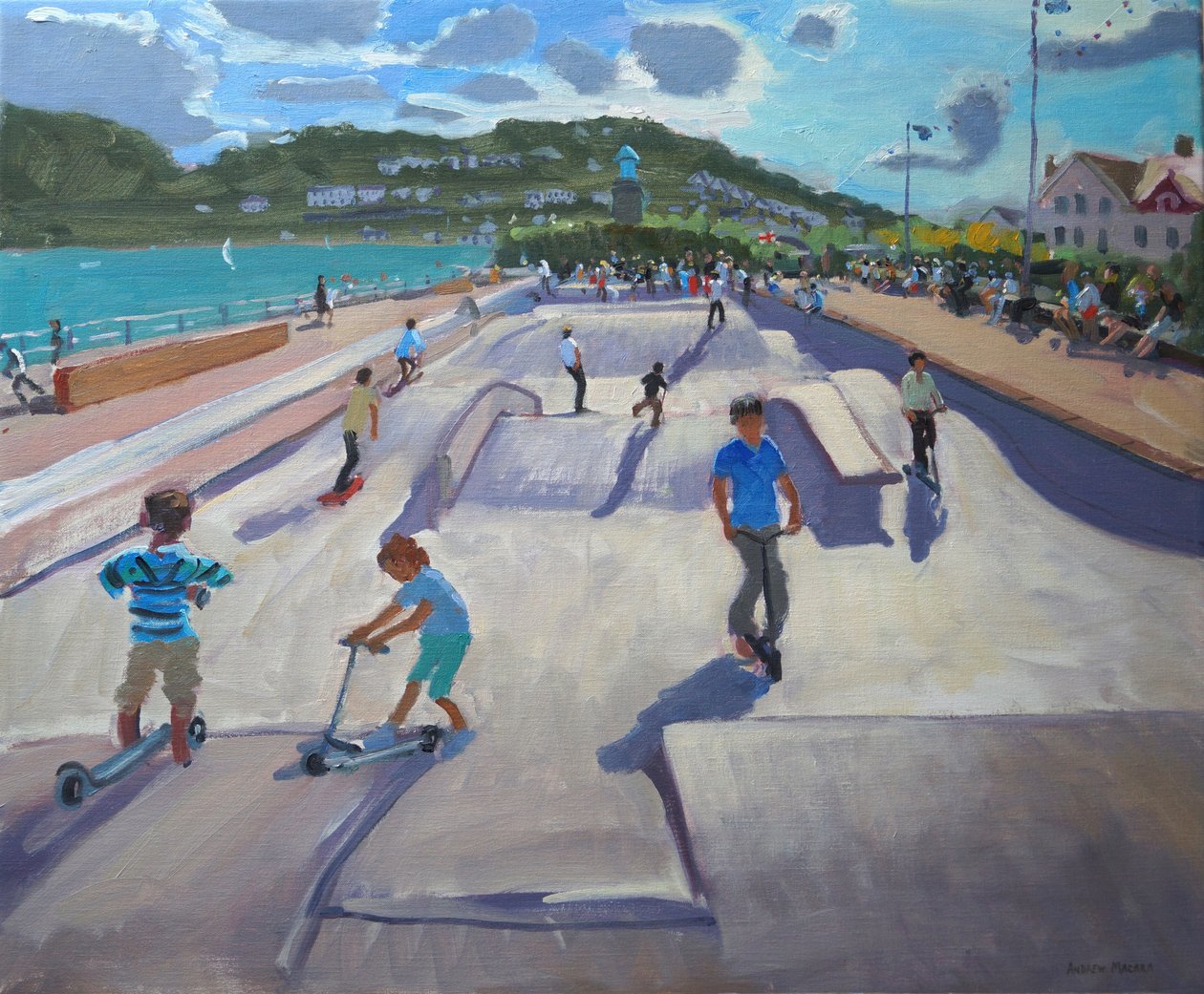 Skateboarders, Teignmouth by Andrew Macara