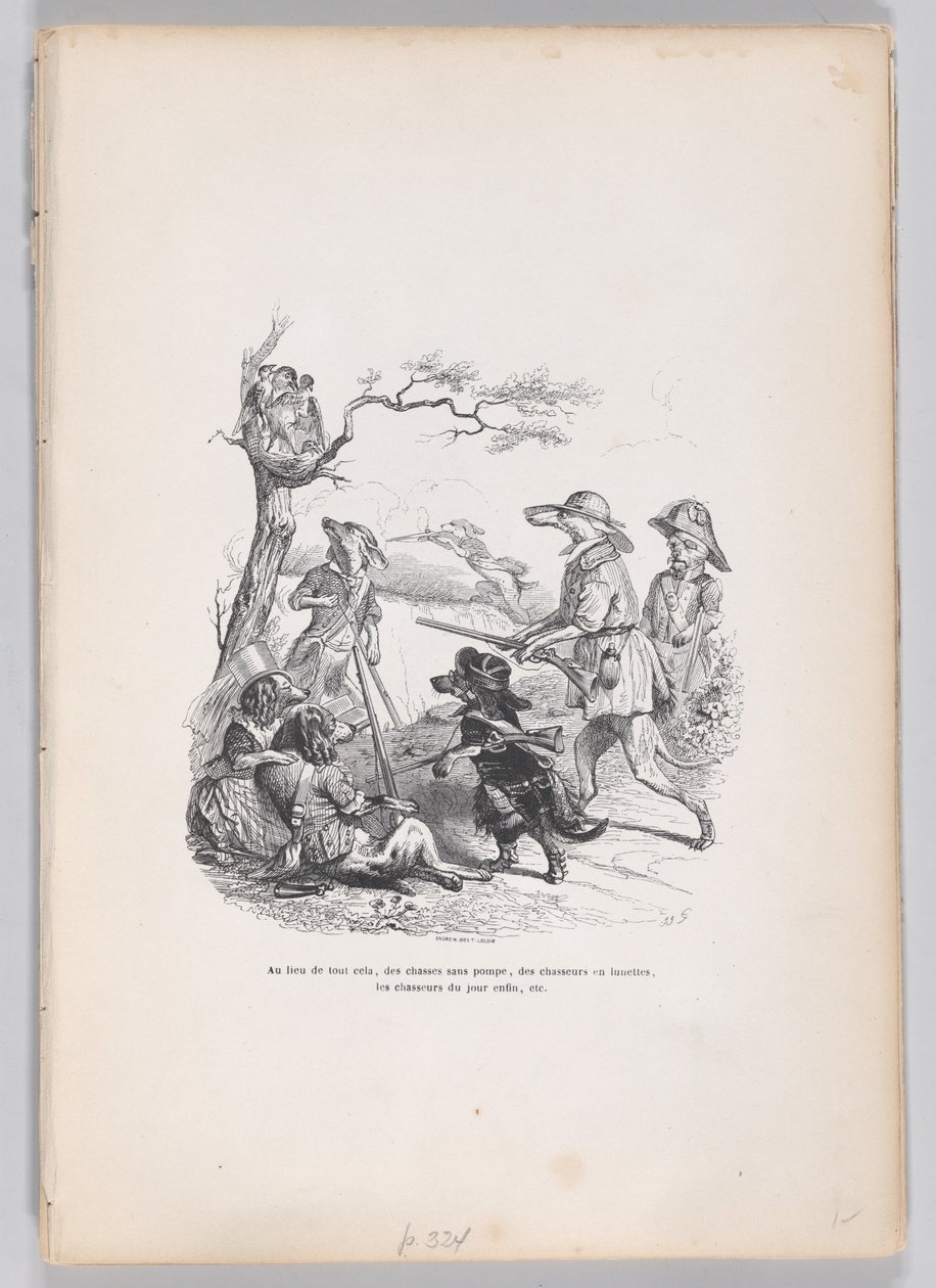 Instead of all this... from Scenes from the Private and Public Life of Animals, ca. 1837-47 by Andrew Best Leloir