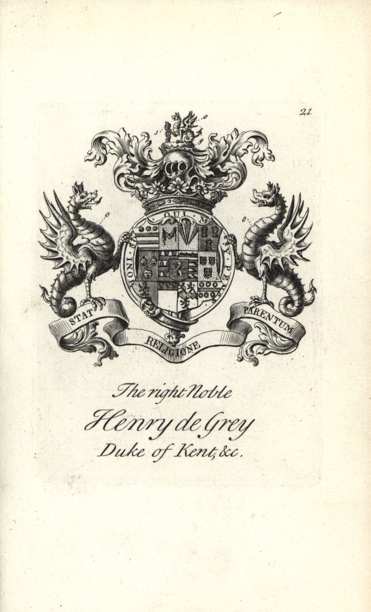 Coat of Arms and Crest of Henry de Grey by Andrew Johnston