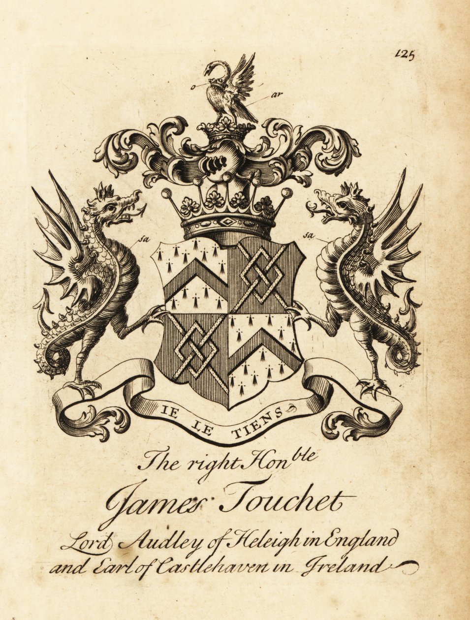 Coat of arms of James Touchet, Lord Audley of Heleigh, 6th Earl of Castlehaven by Andrew Johnston