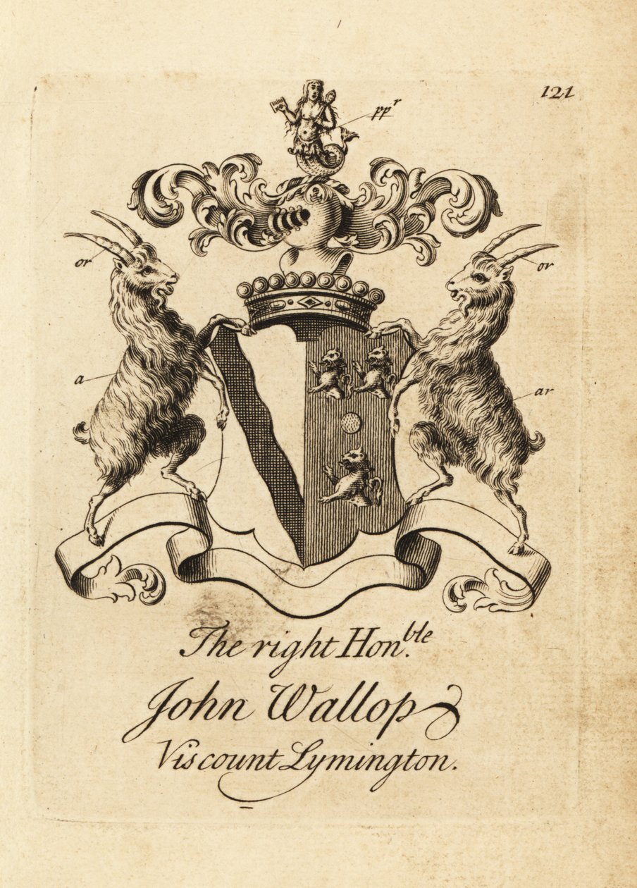 Coat of arms of the Right Honourable John Wallop, Viscount Lymington by Andrew Johnston
