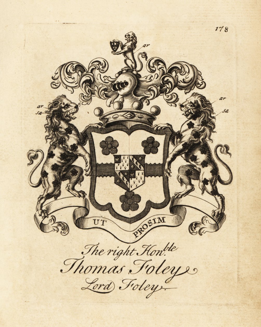 Coat of arms of Thomas Foley, Lord Foley by Andrew Johnston