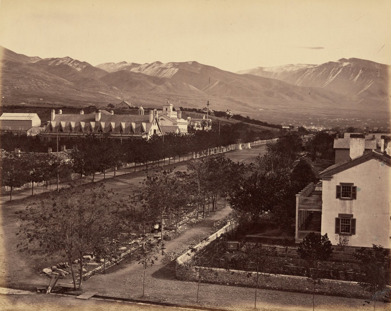 Plate 47. Residence of Brigham Young, 1869 by Andrew Joseph Russell