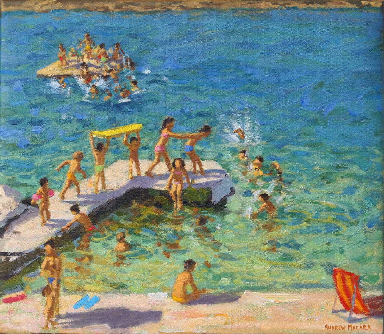 Fun in the Sea, Rovinj, Croatia by Andrew Macara