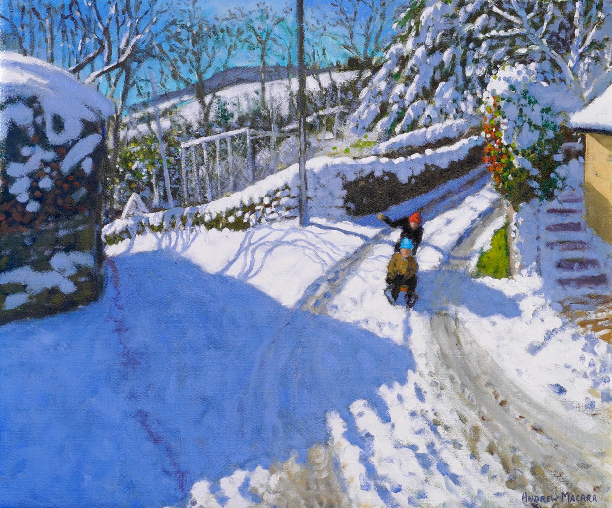 Sledging in Wirksworth, Derbyshire, 2024 by Andrew Macara