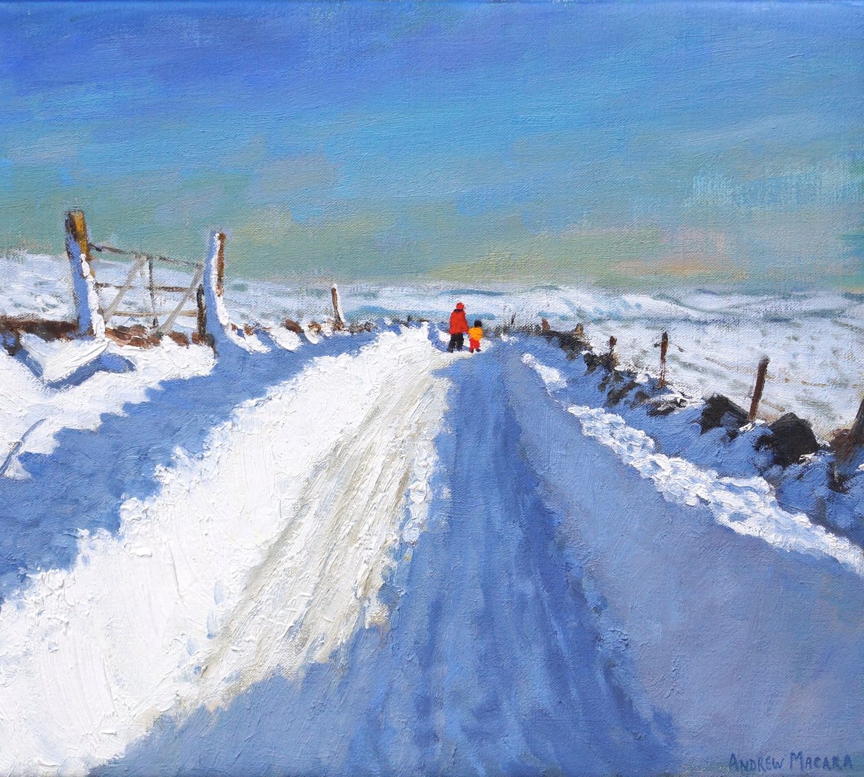 Snowploughed Road, Derbyshire Peak District by Andrew Macara
