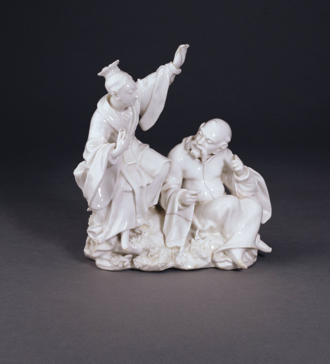 A Derby Dry-Edge Chinoiserie Group Emblematic of Hearing from a Set of the Senses, c.1750-52 by Andrew Planché