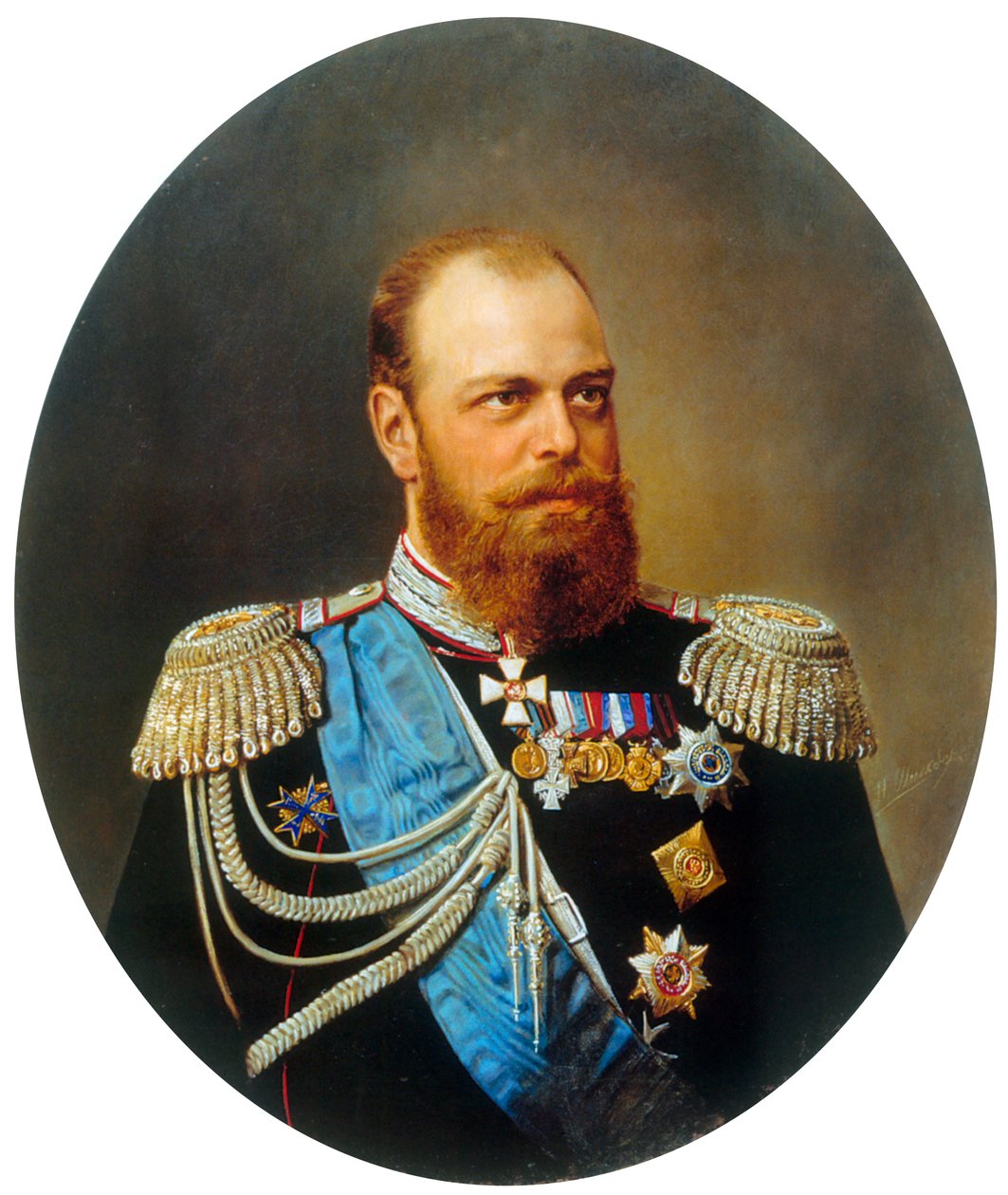 Portrait of the Emperor Alexander III by Andrey Nikolayevich Shilder
